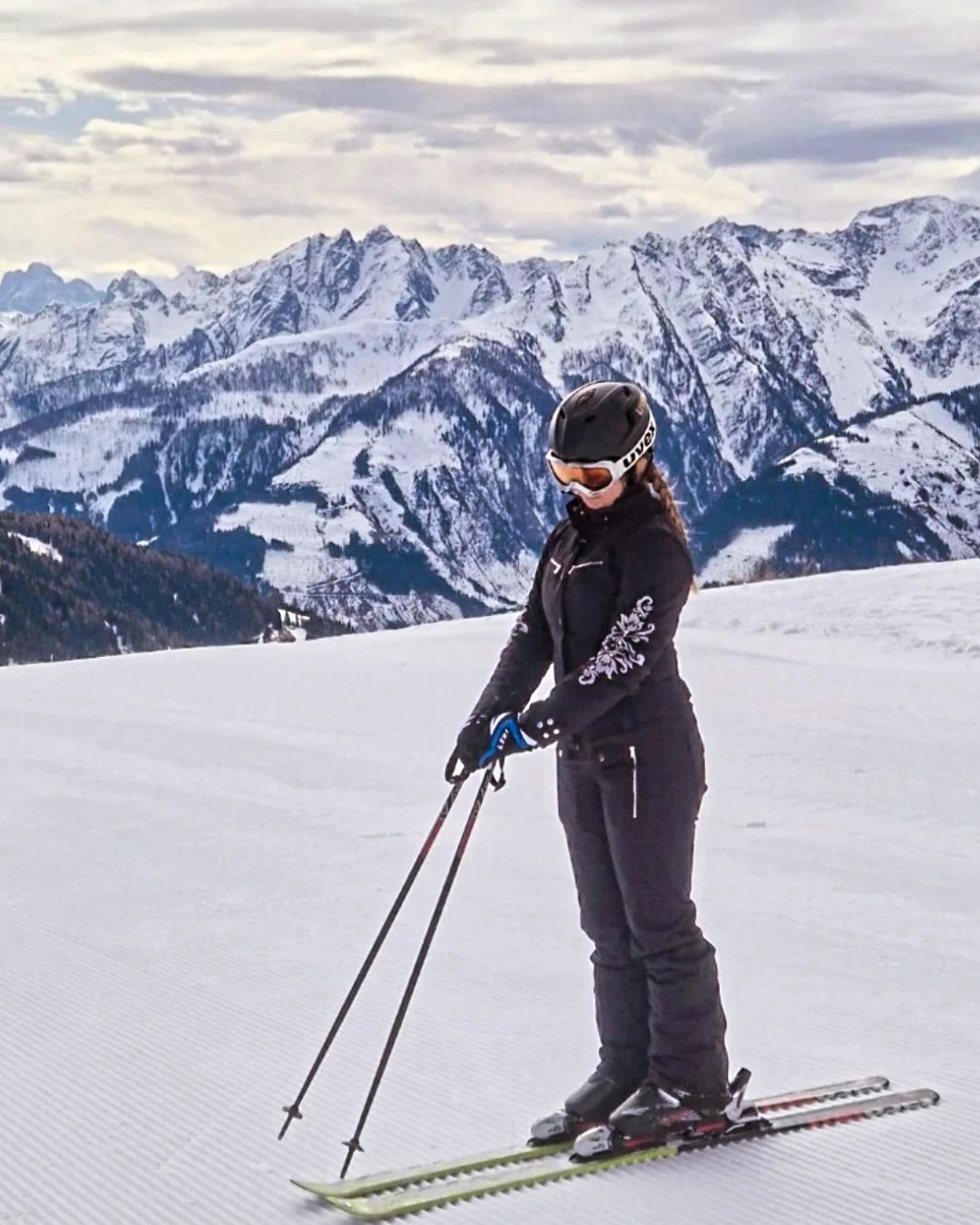 Ellen beim Ski fahren
